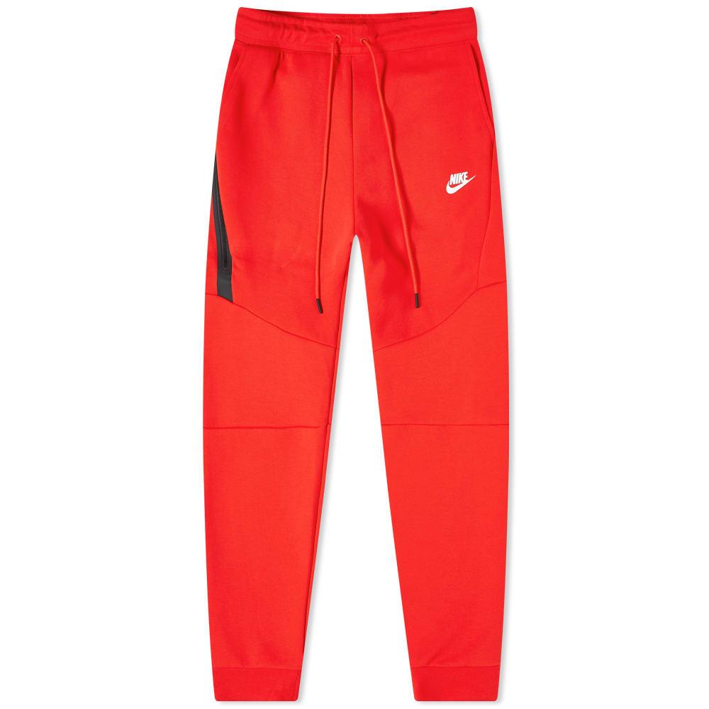 Nike Tech Fleece Jogger in Red for Men - Lyst