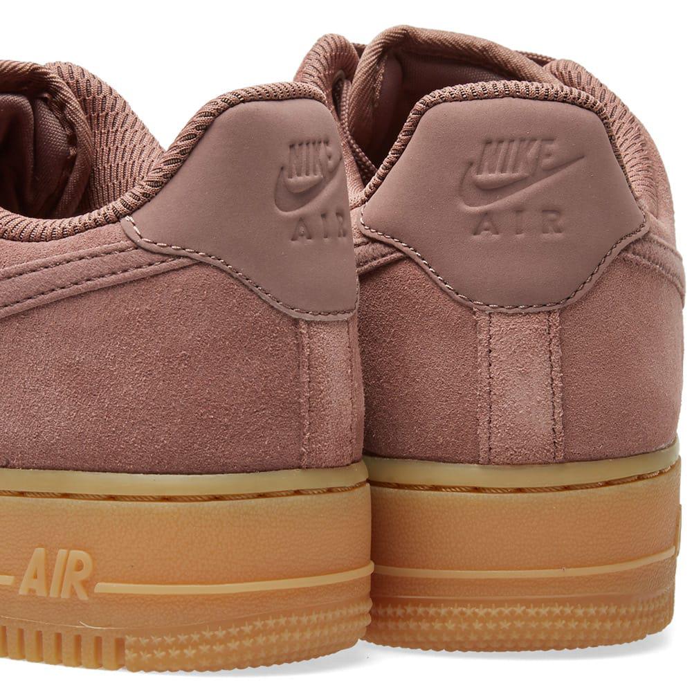womens pink suede air force 1