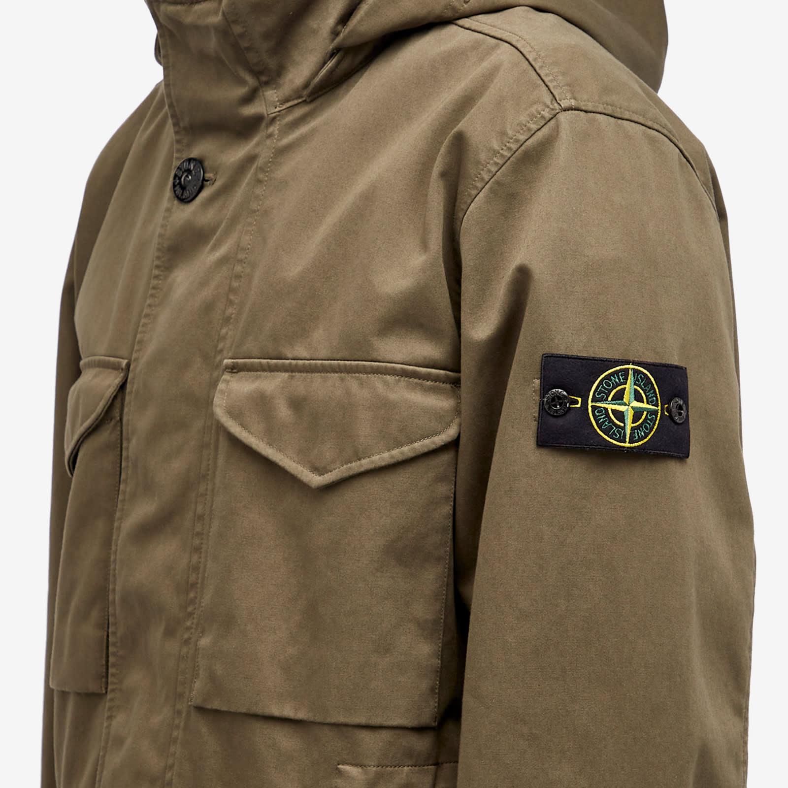 Stone Island Raso Gommato 3L Field Jacket in Green for Men | Lyst
