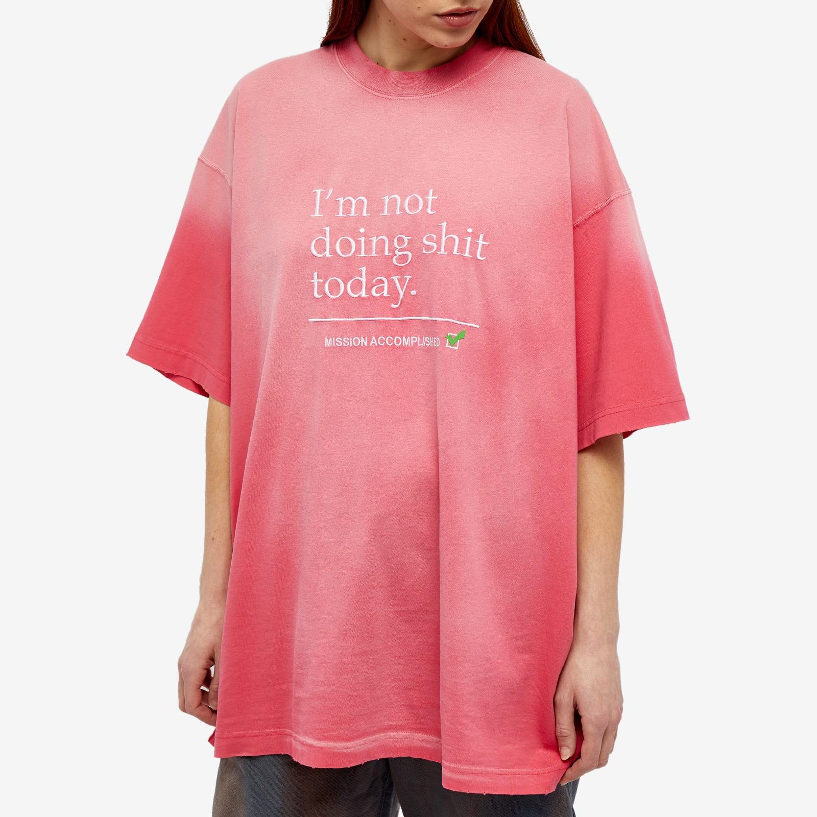 VETEMENTS Not Doing Shit Today Sweatshirt Pink - Wrong Weather