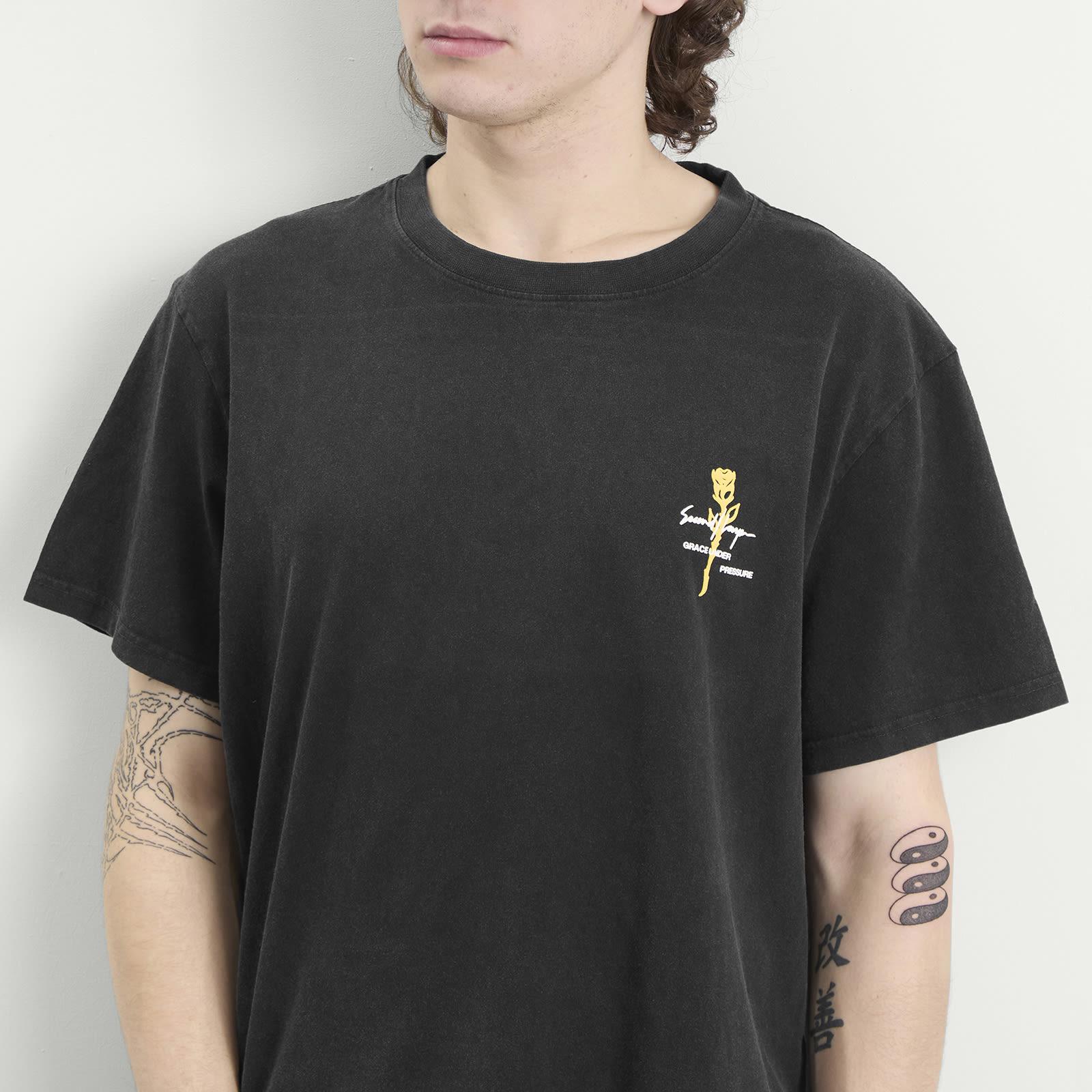 Second/Layer Second Layer Baby Baggy Rose T-Shirt in Black for Men