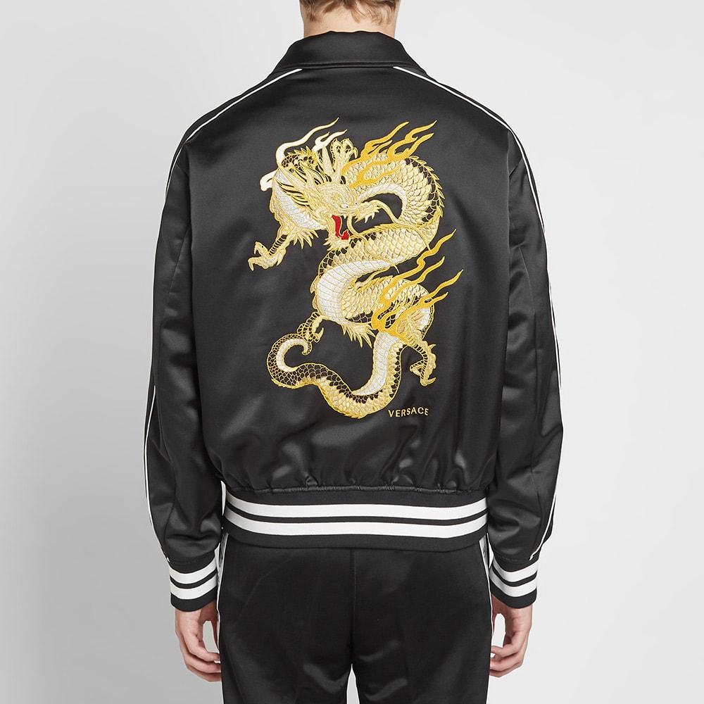 Versace Embroidered Tiger Bomber Jacket in Black for Men | Lyst