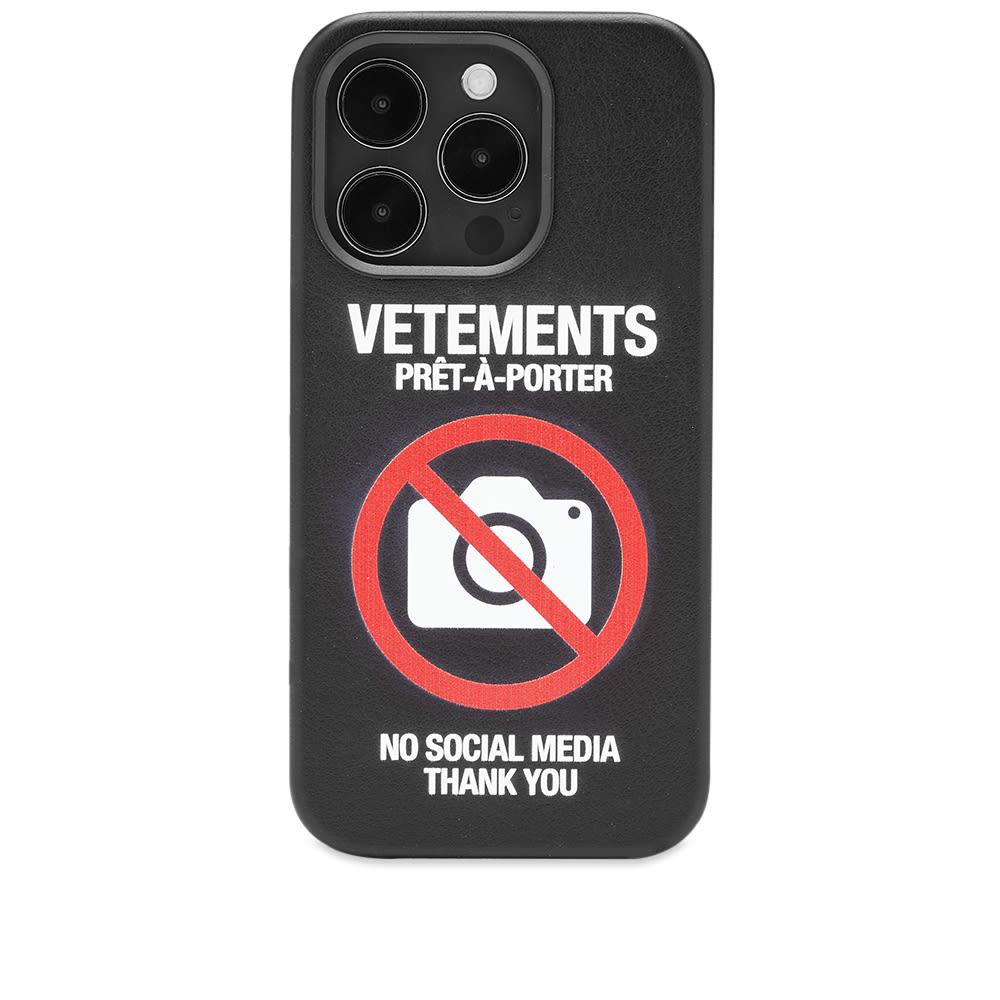 Vetements No Social Media Iphone 14 Pro Max Case in Black for Men