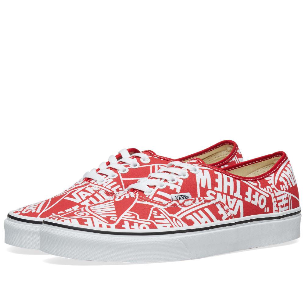 vans off the wall red shoes