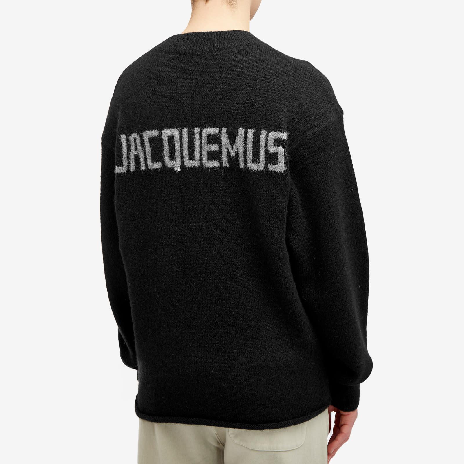 Jacquemus Back Logo Knit Jumper in Black for Men | Lyst