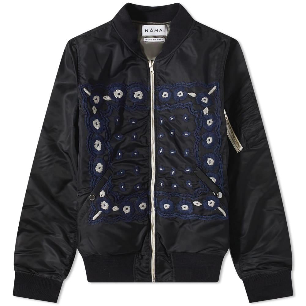 Noma T.D Hand Embroidery Flight Jacket in Black for Men | Lyst