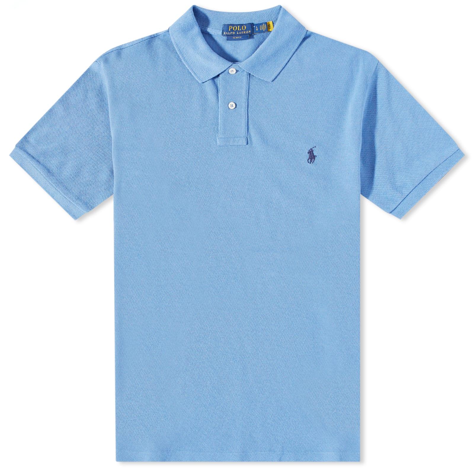 Polo Ralph Lauren Slim Fit Polo Shirt in Blue for Men | Lyst