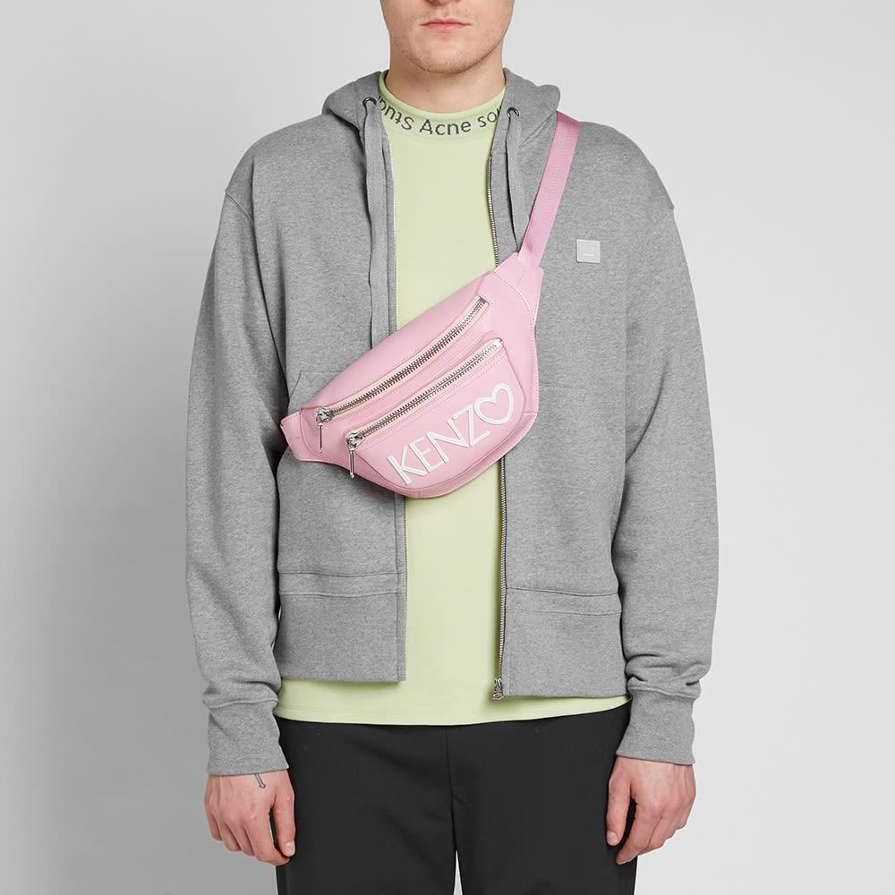 Kenzo Leather Logo Bumbag In Pink For Men Lyst Kenzo Leather Logo Bumbag In Pink For Men Lyst