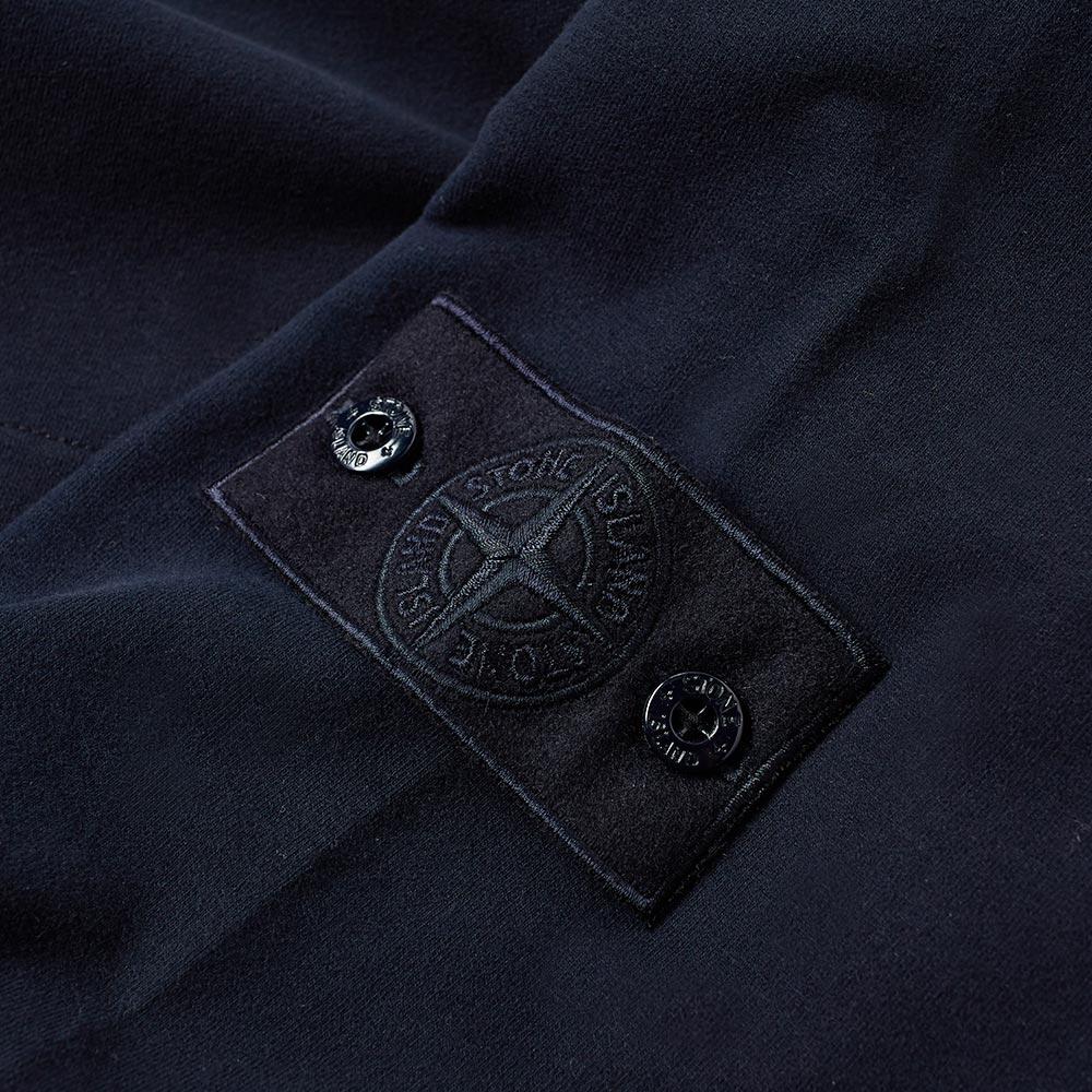 stone island mock neck garment dyed sweat