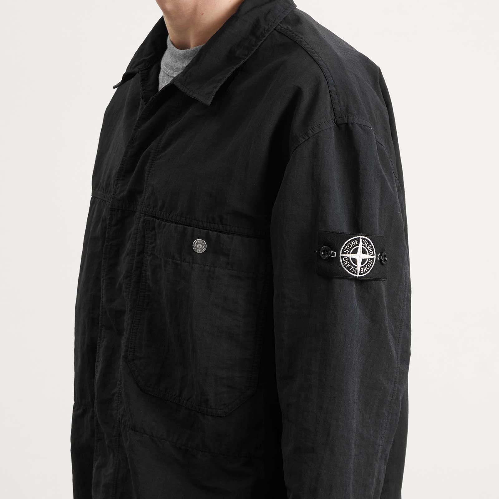 Stone Island Naslan-Tc Corrosion Treatment Shirt Jacket in Black