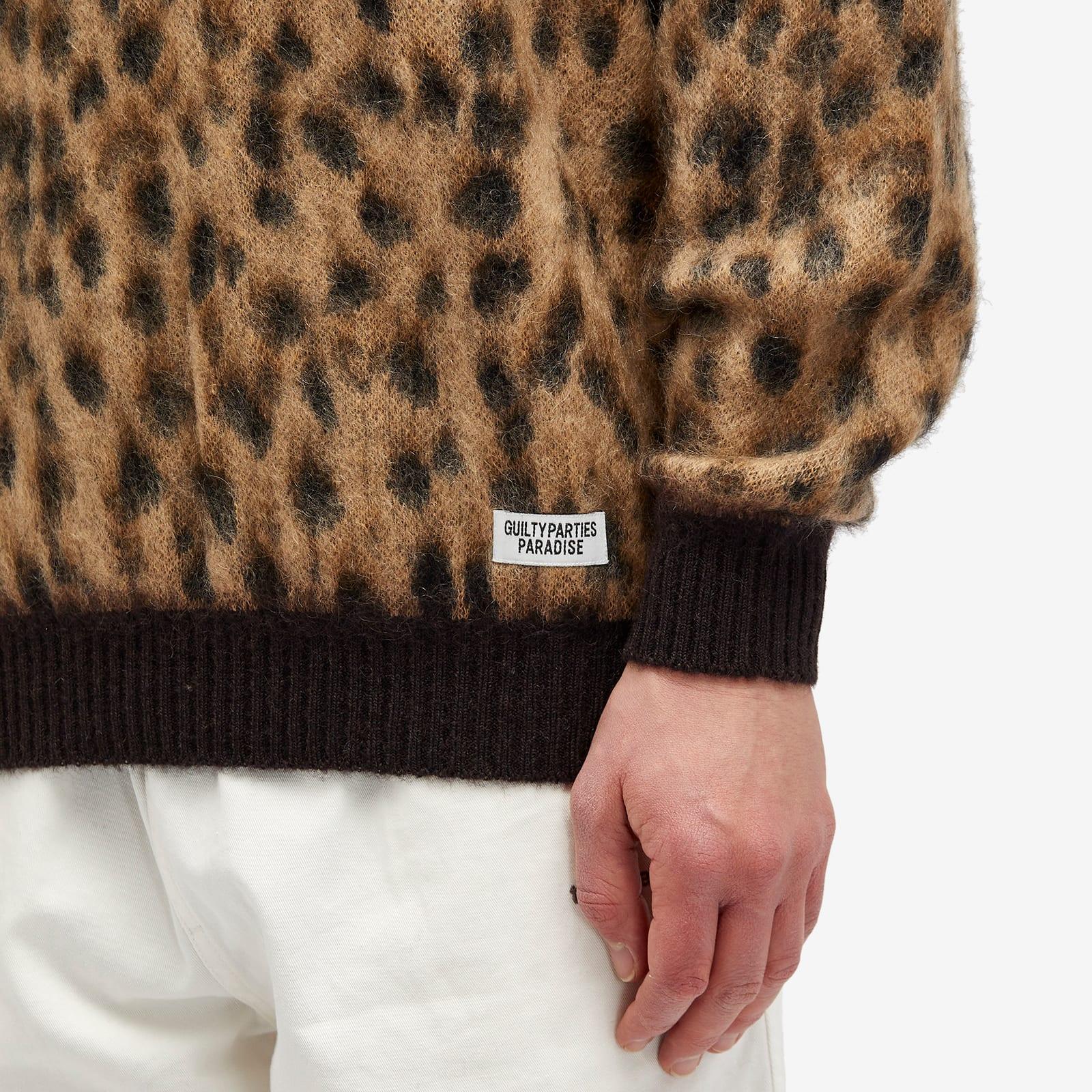 Wacko Maria Leopard Mohair Knitted Jumper in Brown for Men Wacko Maria Leopard Mohair Knitted Jumper in Brown for Men