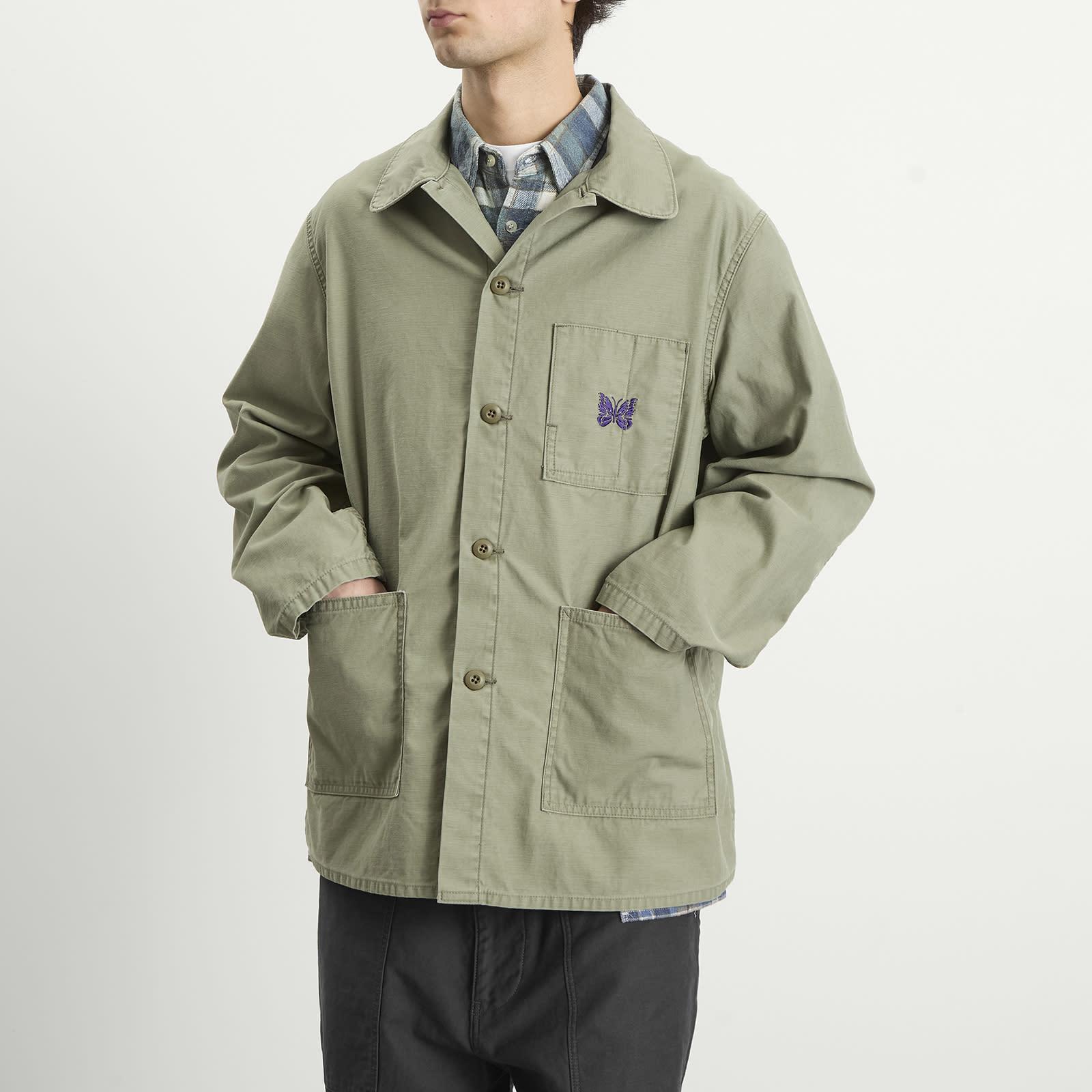 Needles Reversed Sateen Coverall Jacket in Green for Men | Lyst