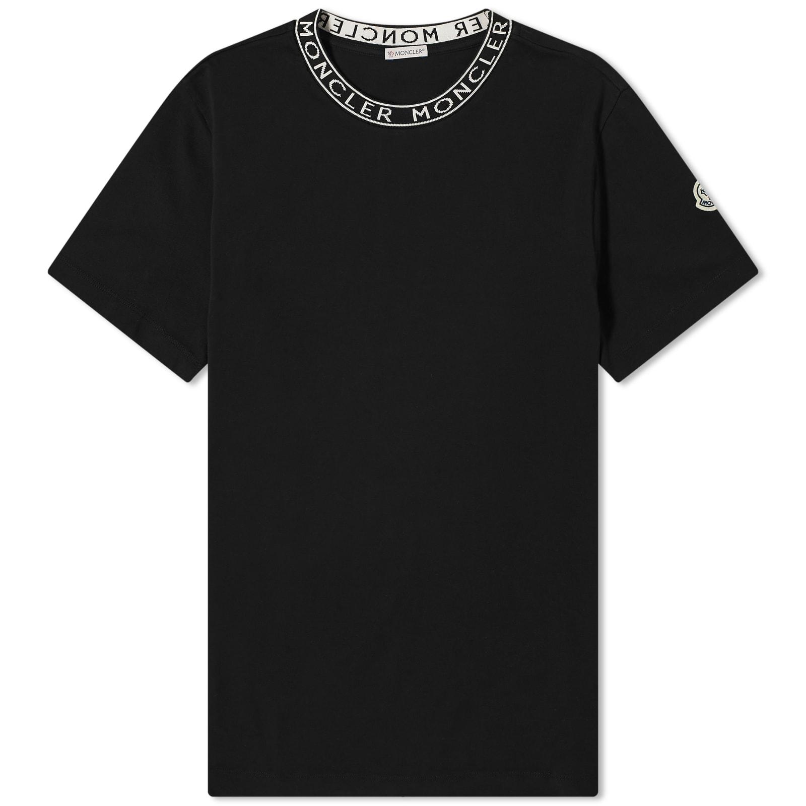 Moncler Collar Logo T-Shirt in Black for Men | Lyst Moncler Collar Logo T-Shirt in Black for Men | Lyst