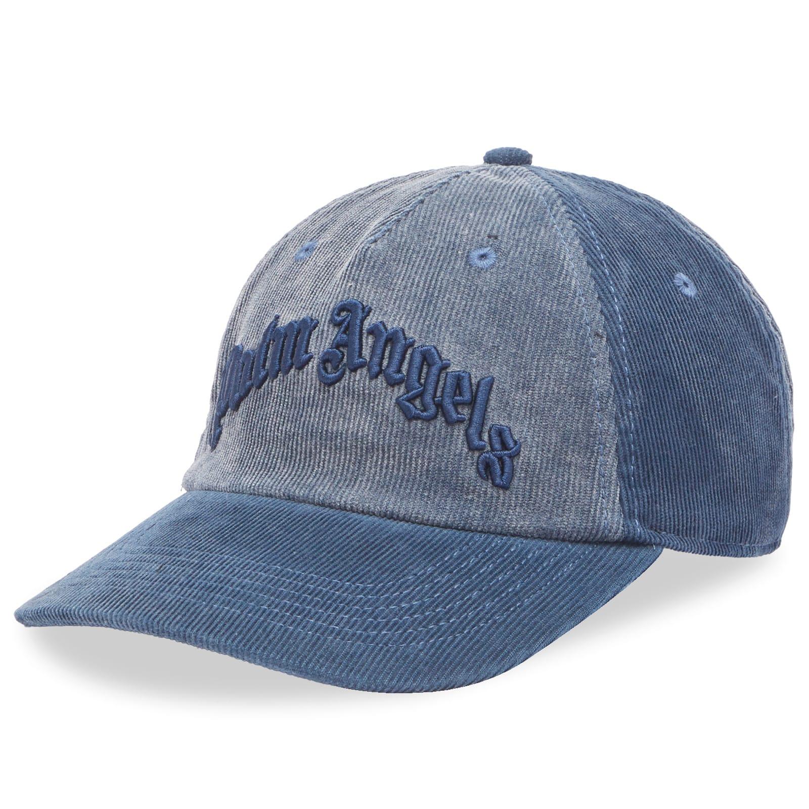 Palm Angels Curved Logo Corduroy Cap in Blue for Men Lyst UK