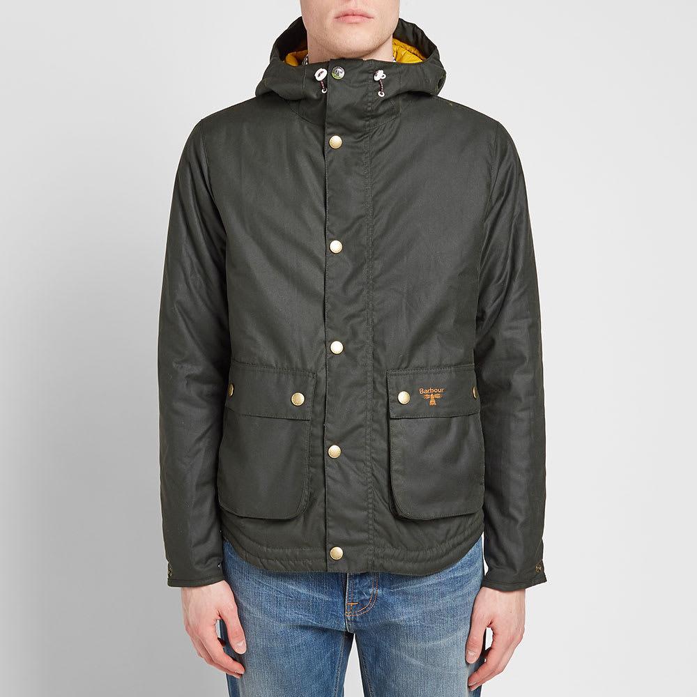 mens barbour hooded wax jacket
