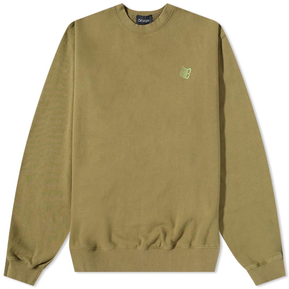 Bronze 56k B Logo Embroidered Crew Sweat in Green for Men | Lyst