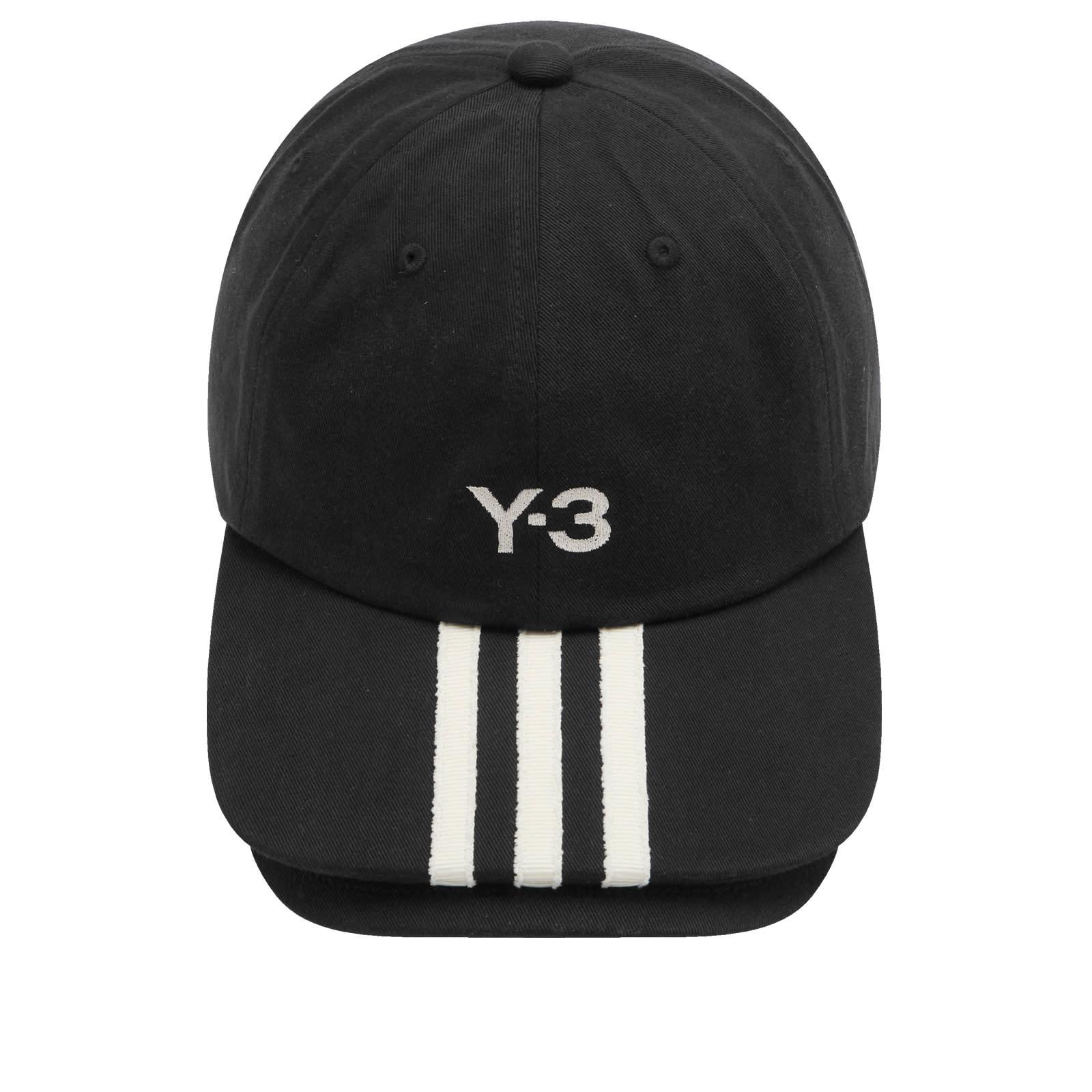 Y-3 3 Stripe Double Peak Cap in Black for Men | Lyst UK