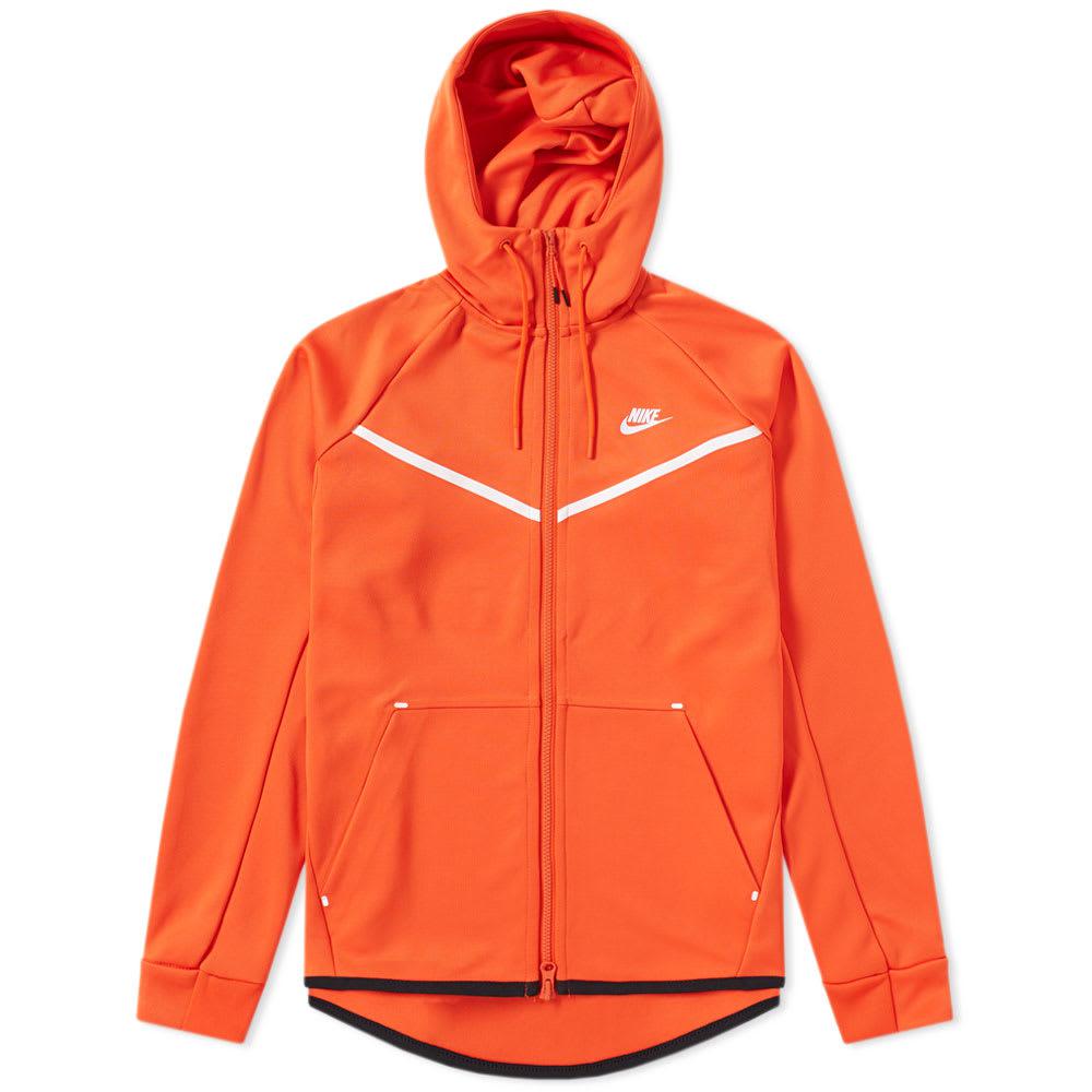 orange nike zip up jacket