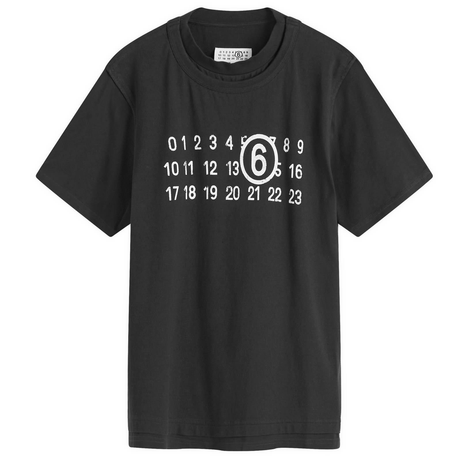 Maison Margiela Number Logo T-Shirt in Black for Men | Lyst UK