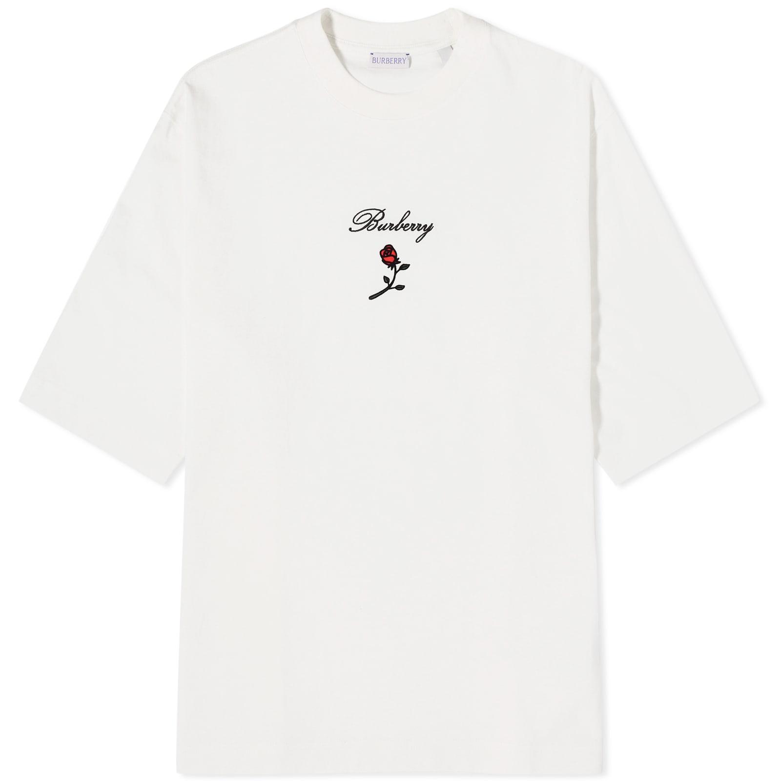 Burberry Rose Logo T-Shirt in White for Men | Lyst