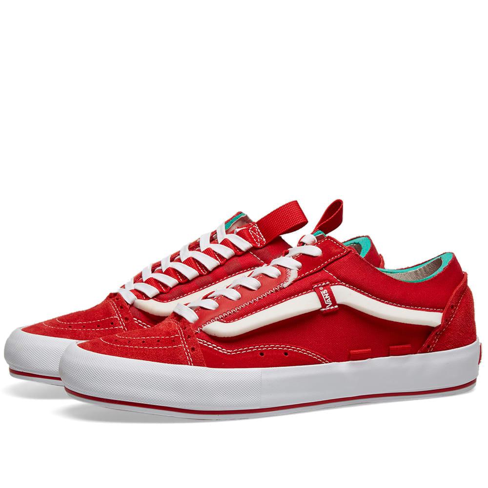 Vans Old Skool Cap Lx Suede & Canvas Sneakers in Red for Men | Lyst
