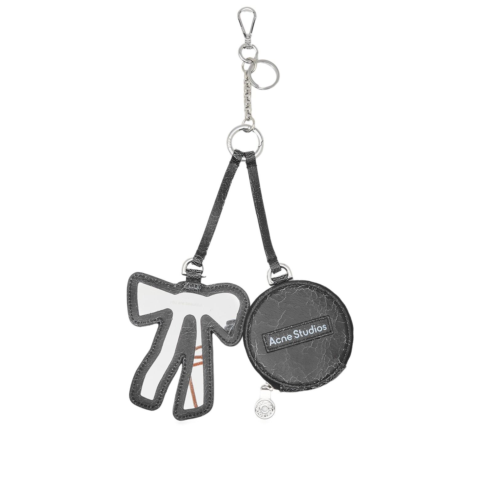Acne Studios Bow Mirror Keyring in Black Lyst