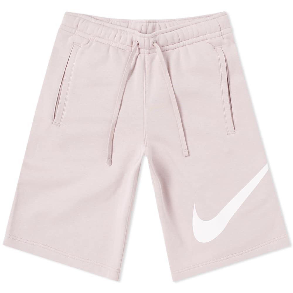 mens pink nike fleece shorts