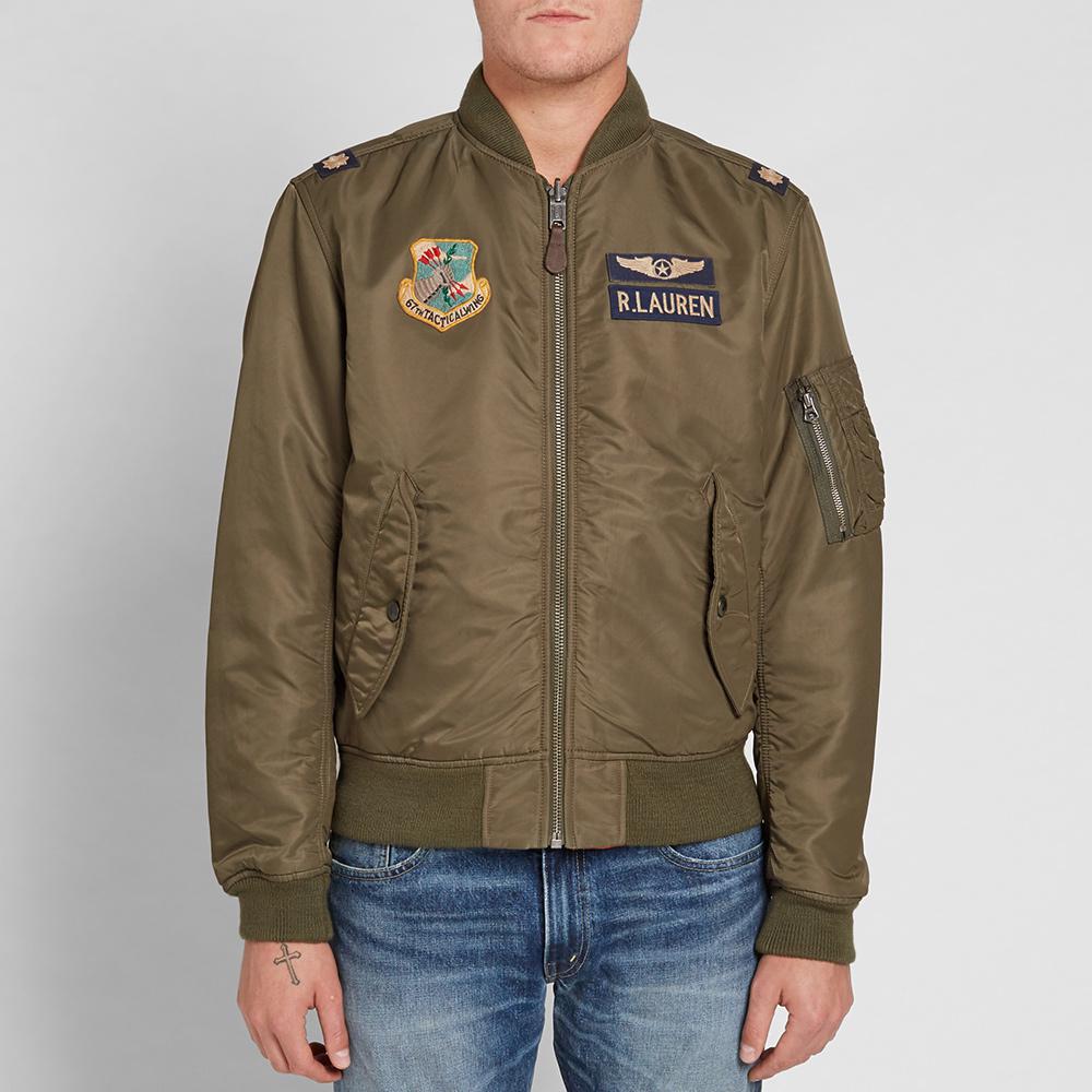 Lyst Polo Ralph Lauren Vintage Military Bomber Jacket in Green for Men