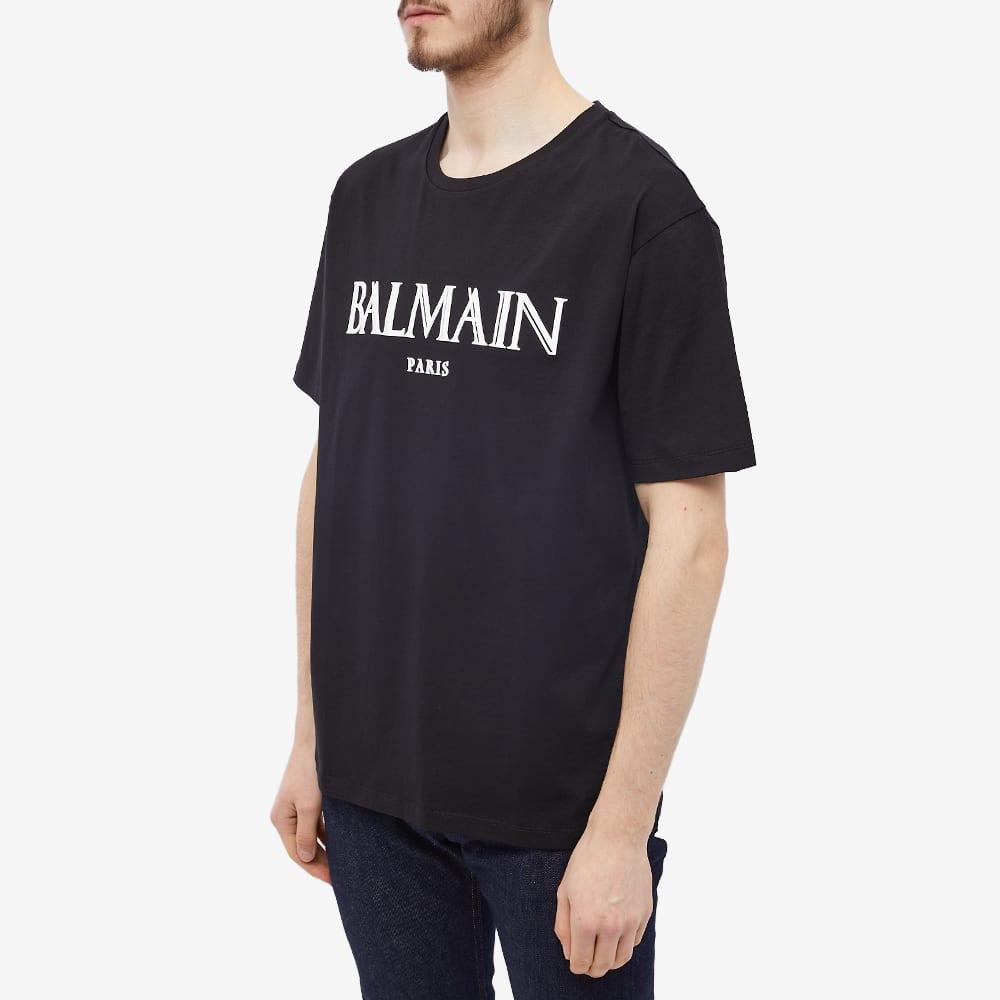 Balmain Rubber Logo T-shirt in Black for Men | Lyst