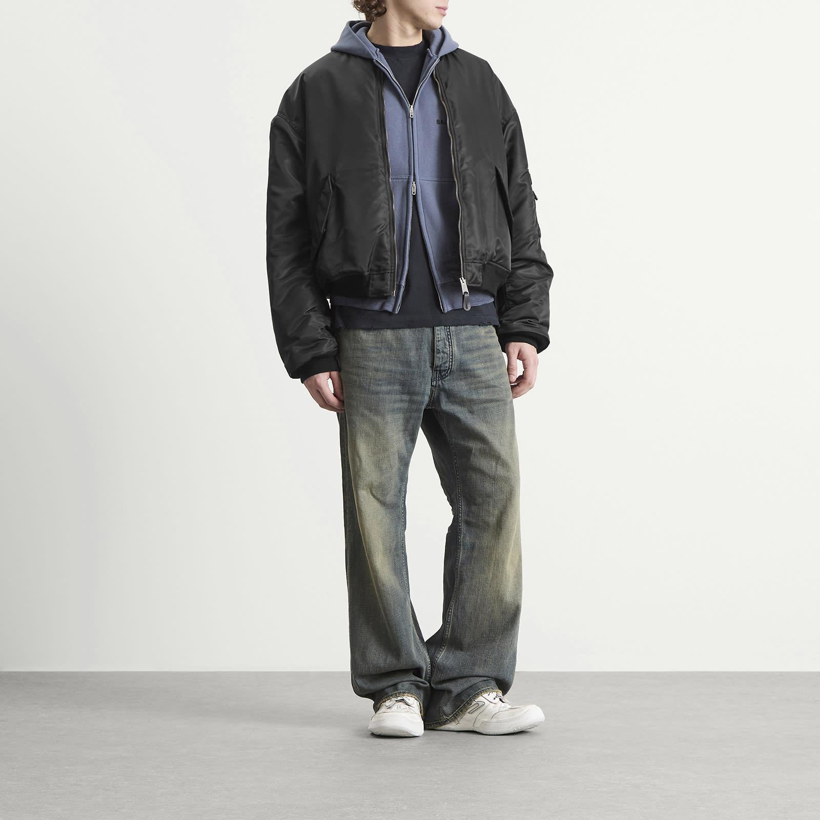 Balenciaga Nylon Satin Bomber Jacket in Black for Men | Lyst UK