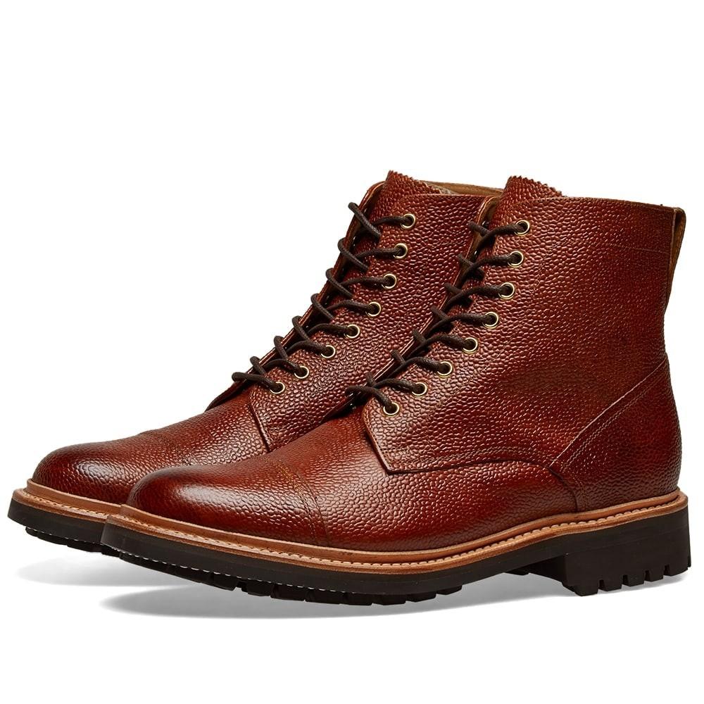 grenson joseph commando sole toe cap boot