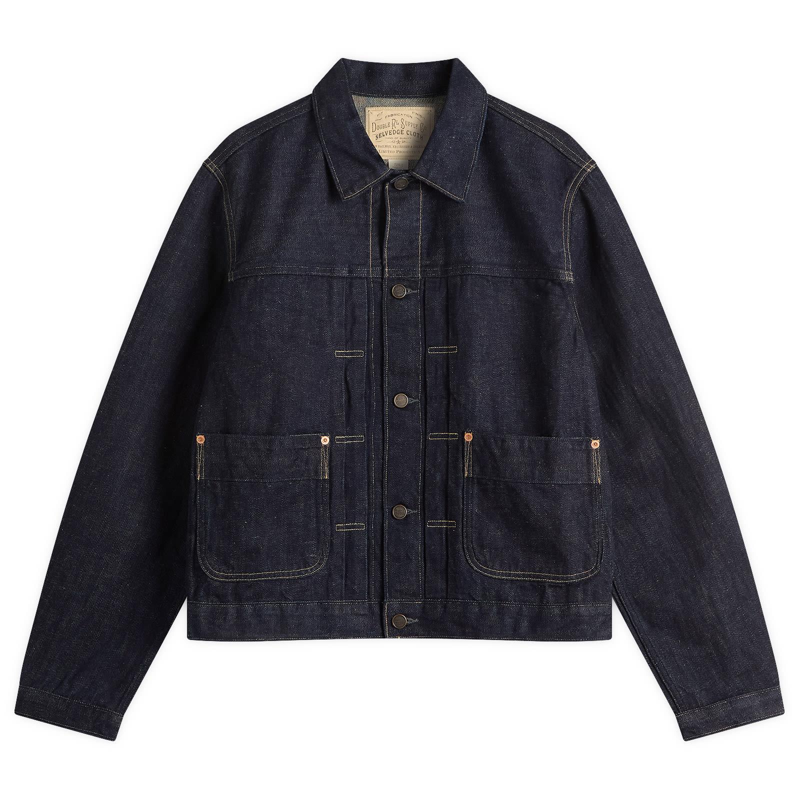 RRL Dockman Chain Stitch Trucker Jacket in Blue for Men | Lyst