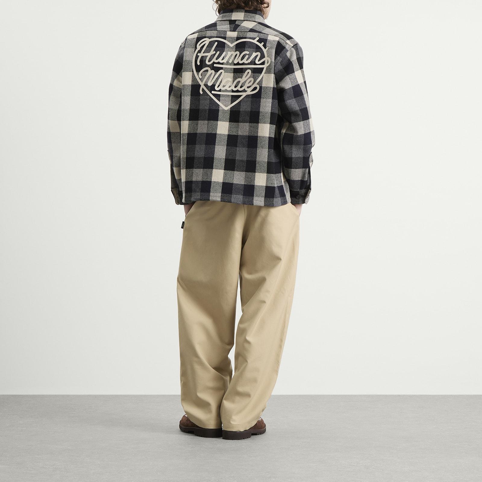 Human Made Wool Check Shirt Jacket in Black for Men | Lyst