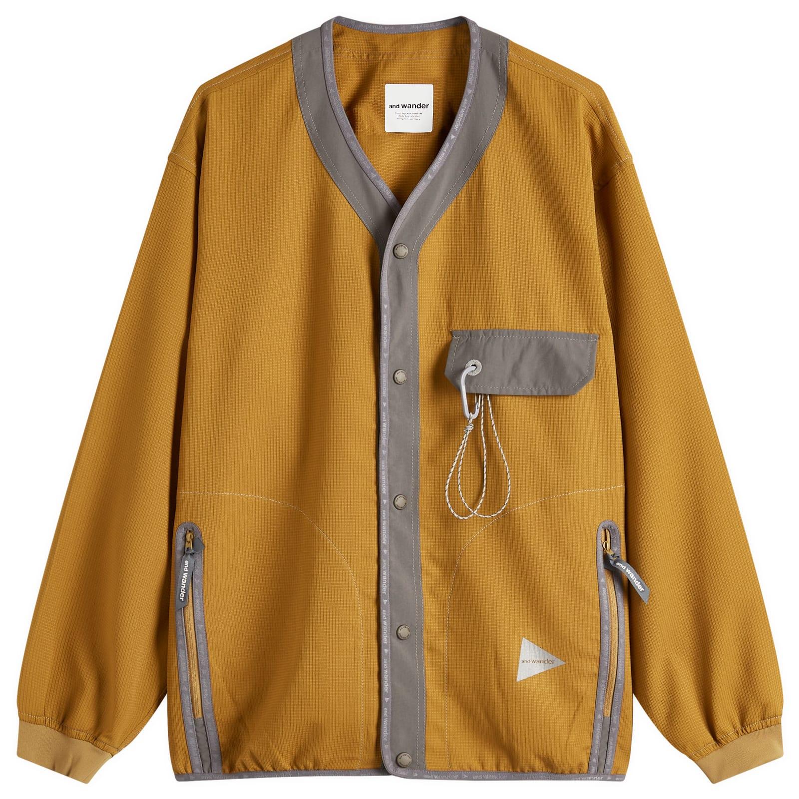and wander Vent Cardigan in Yellow for Men | Lyst