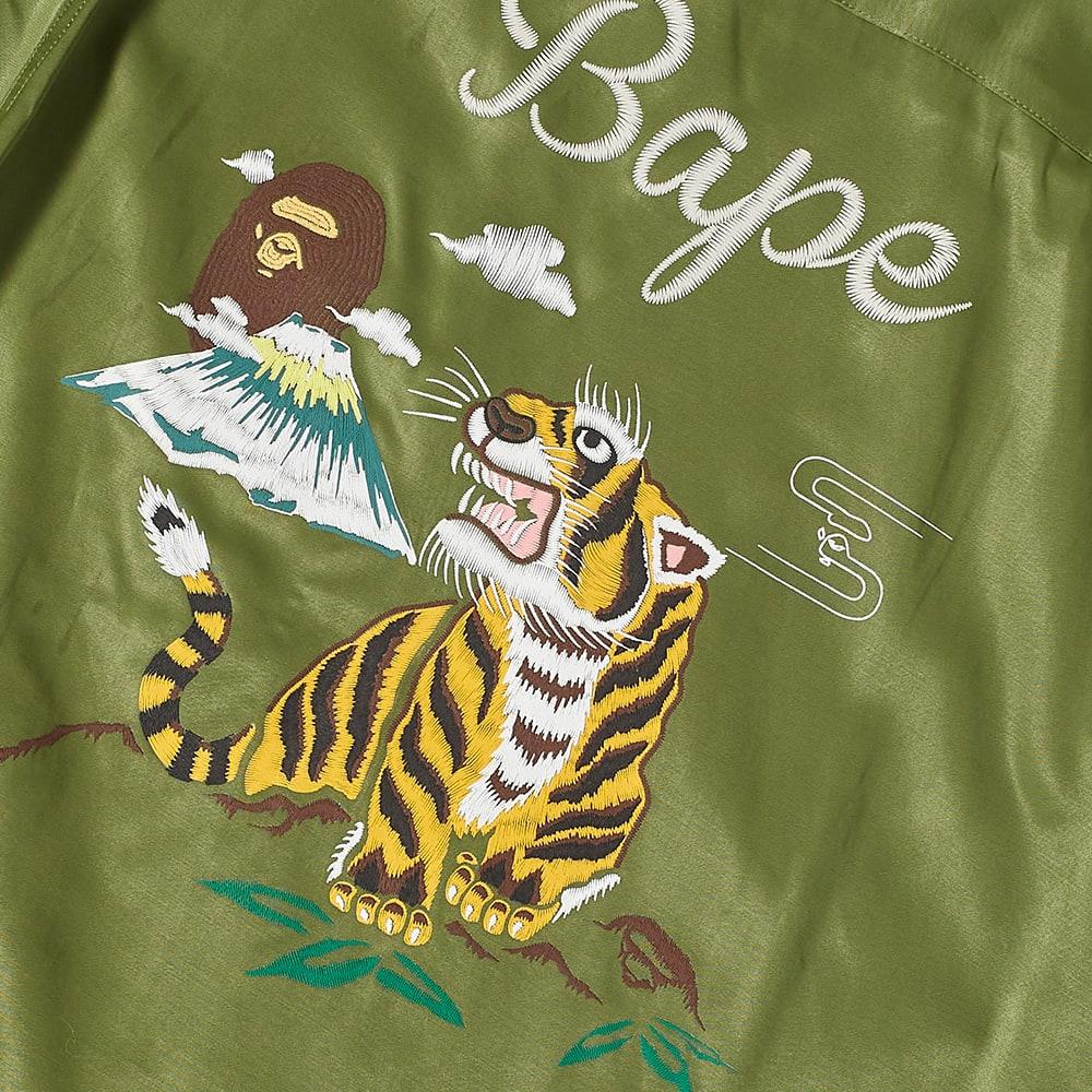 Bape tiger embroidery cheap reversible light bomber