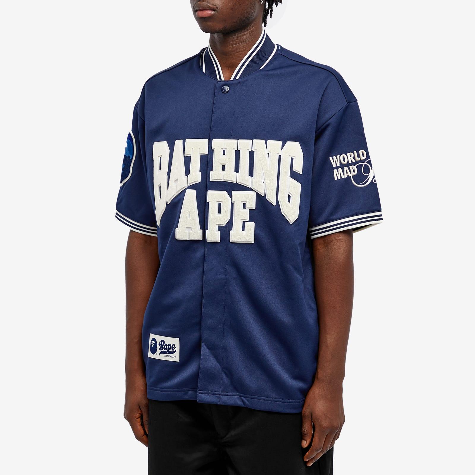 A Bathing Ape Baseball Jersey in Blue for Men | Lyst Canada