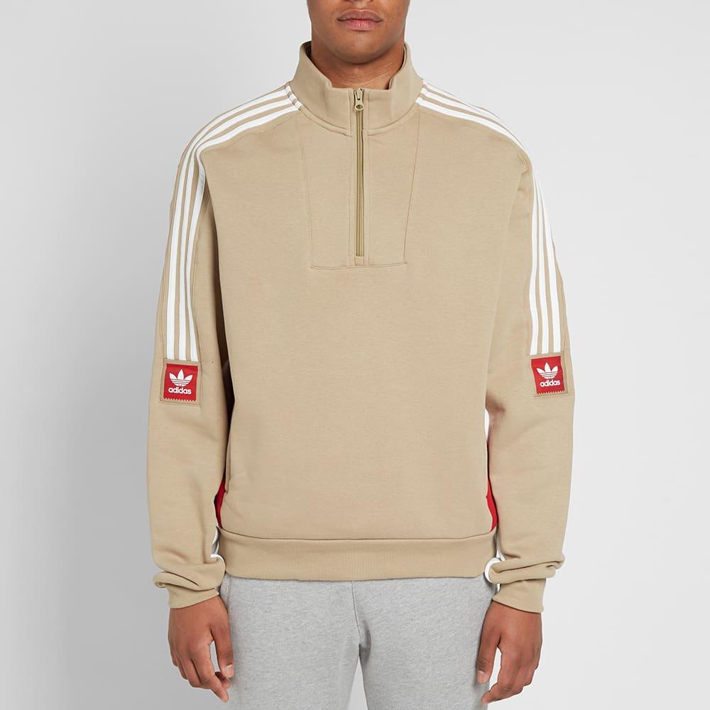 adidas modular flc 2 quarter zip sweatshirt