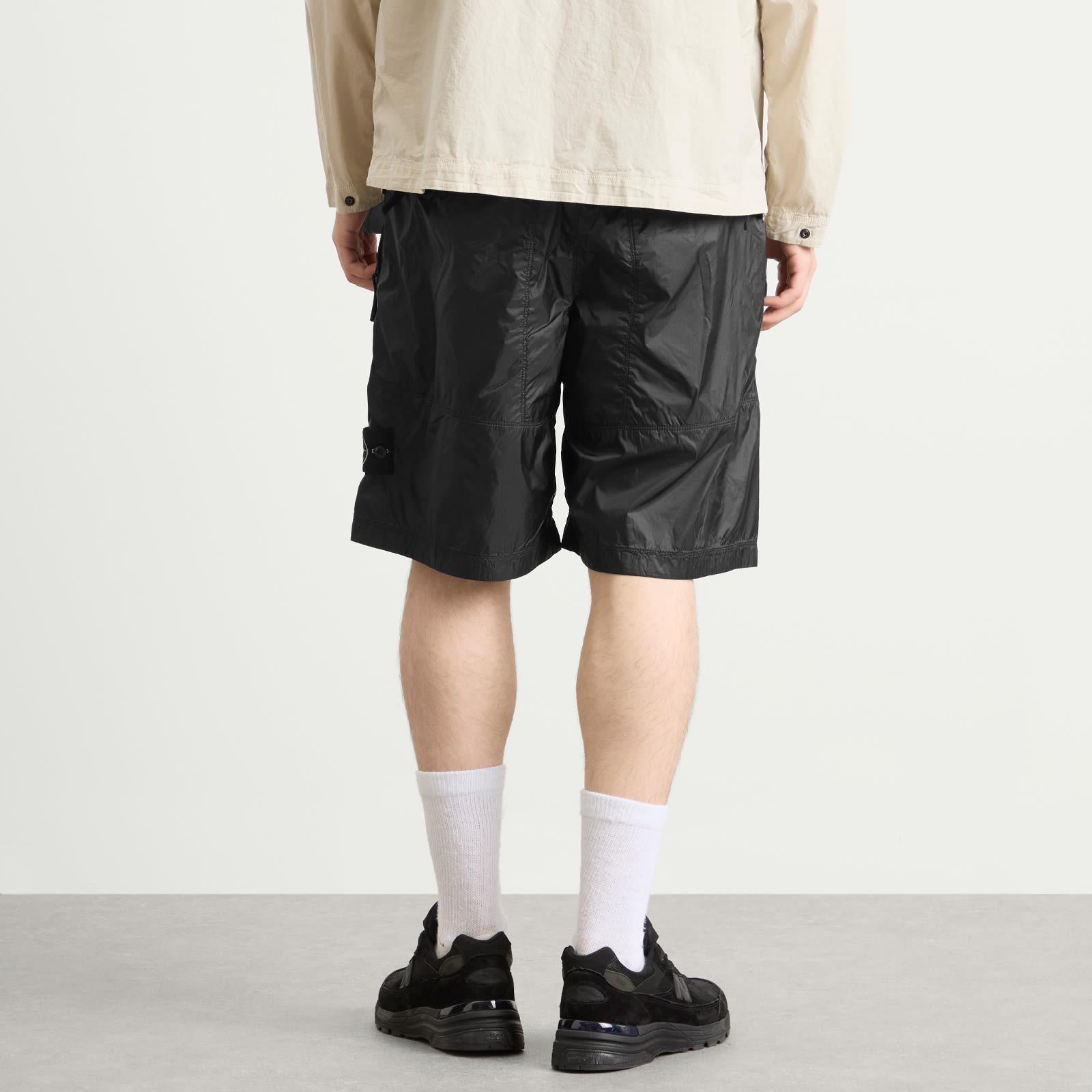 Stone Island Ripstop Light Nylon Shorts in Black for Men | Lyst