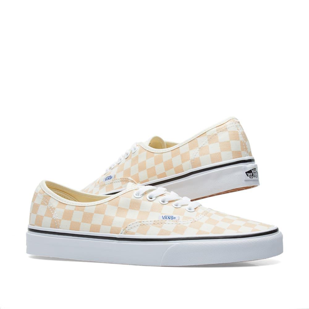 checkerboard vans orange