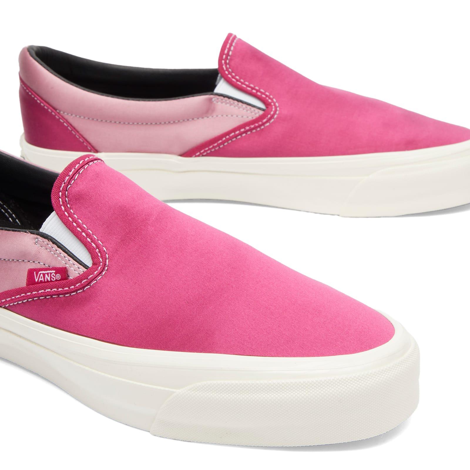 Pink suede slip on vans hotsell