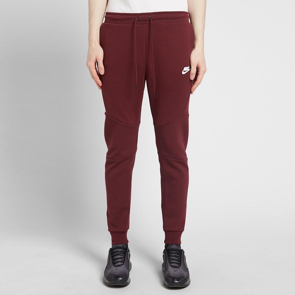 red tech fleece joggers