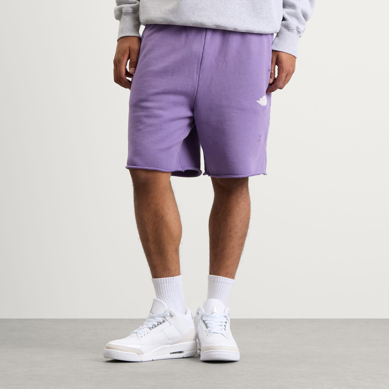 nike purple sweat shorts