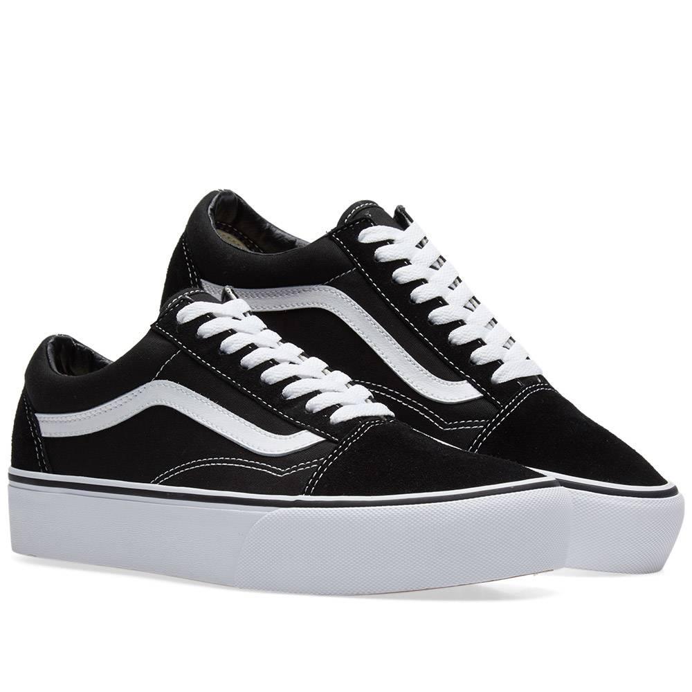 black old skool platform vans