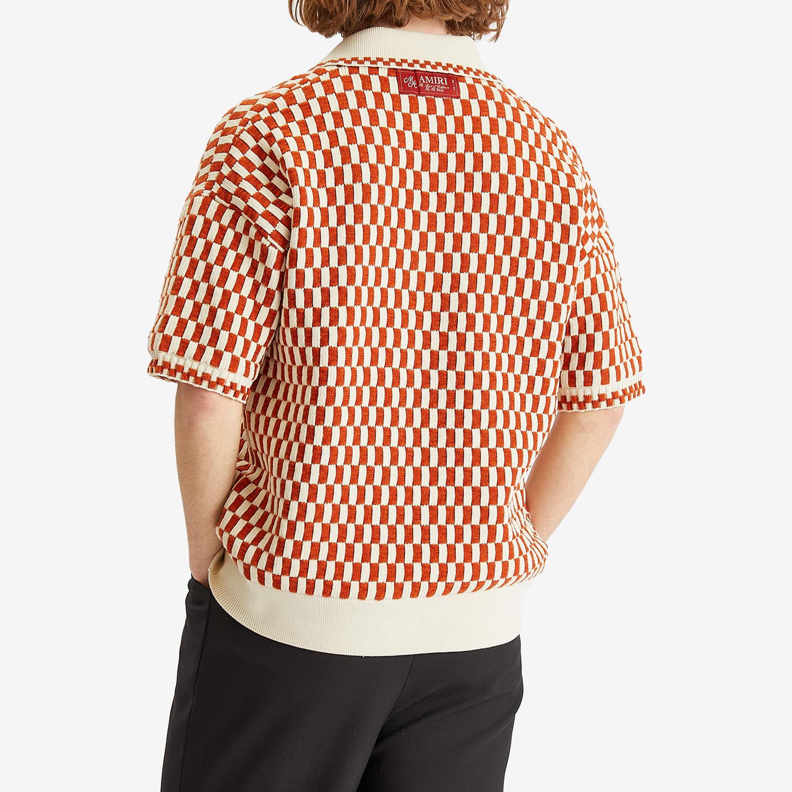 Amiri Checkered Oversized Woven Polo for Men | Lyst