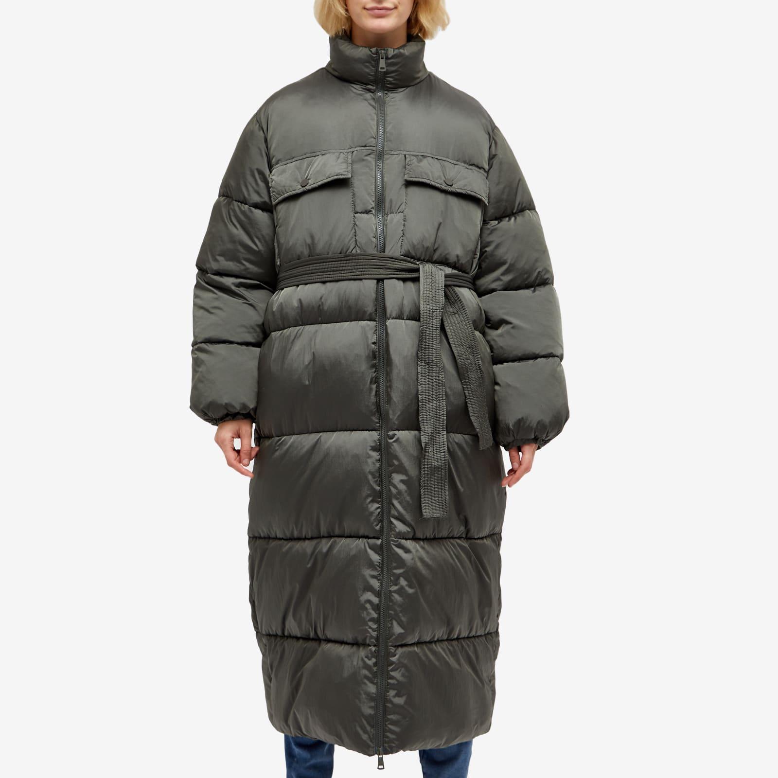 Longline belted cheap puffer jacket