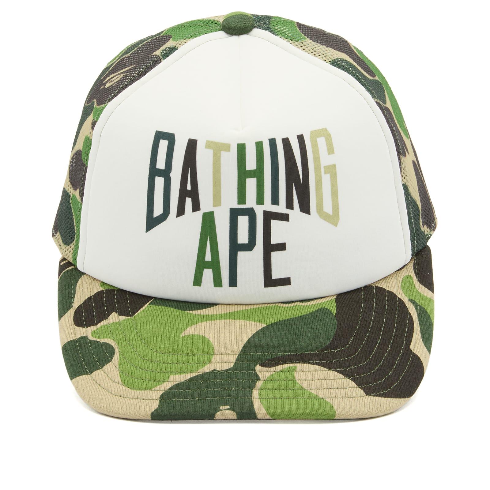 A BATHING APE CAMO COLLEGE Mesh CAP 緑 A BATHING APE（ア