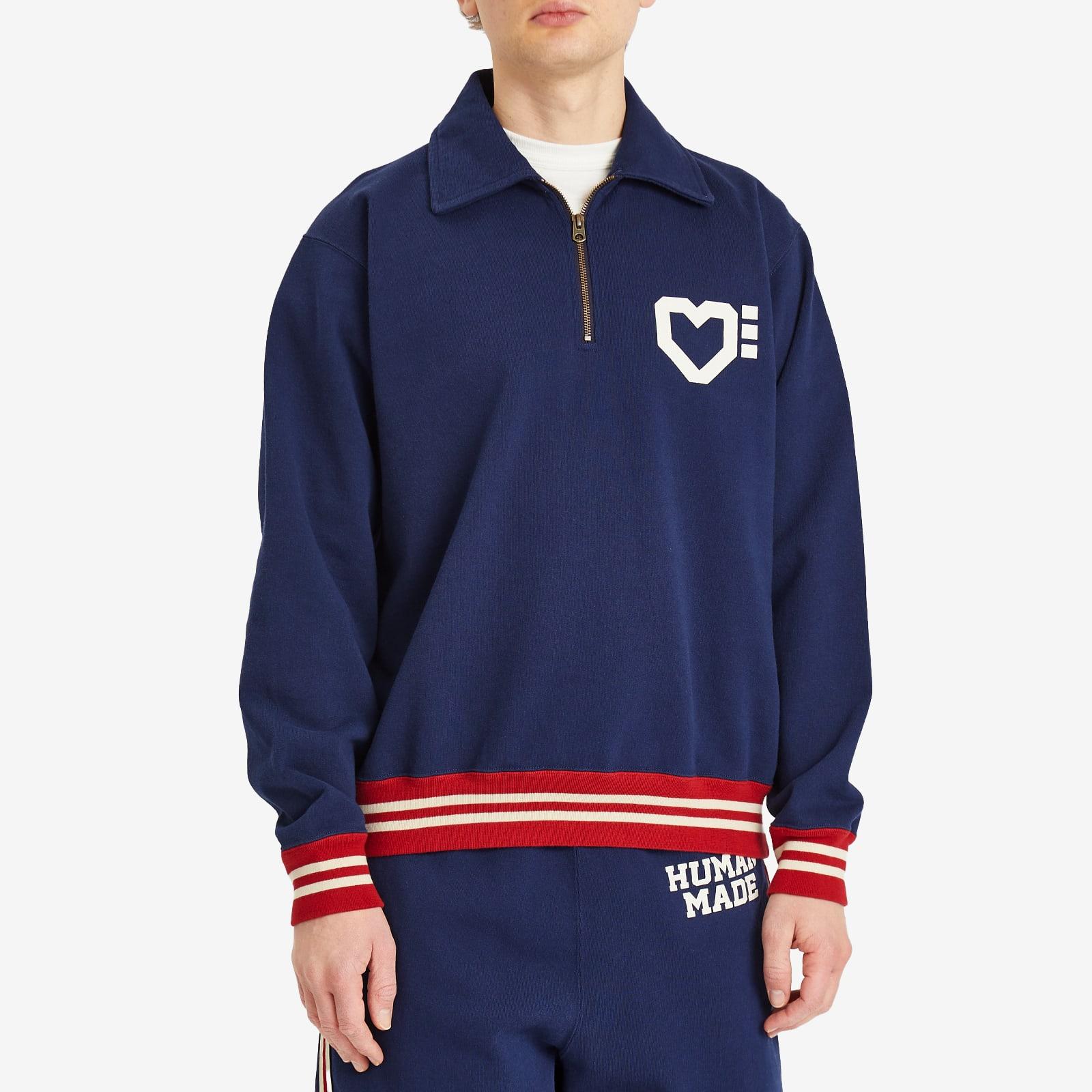 Human Made Half-Zip Heart Sweatshirt in Blue for Men | Lyst Australia
