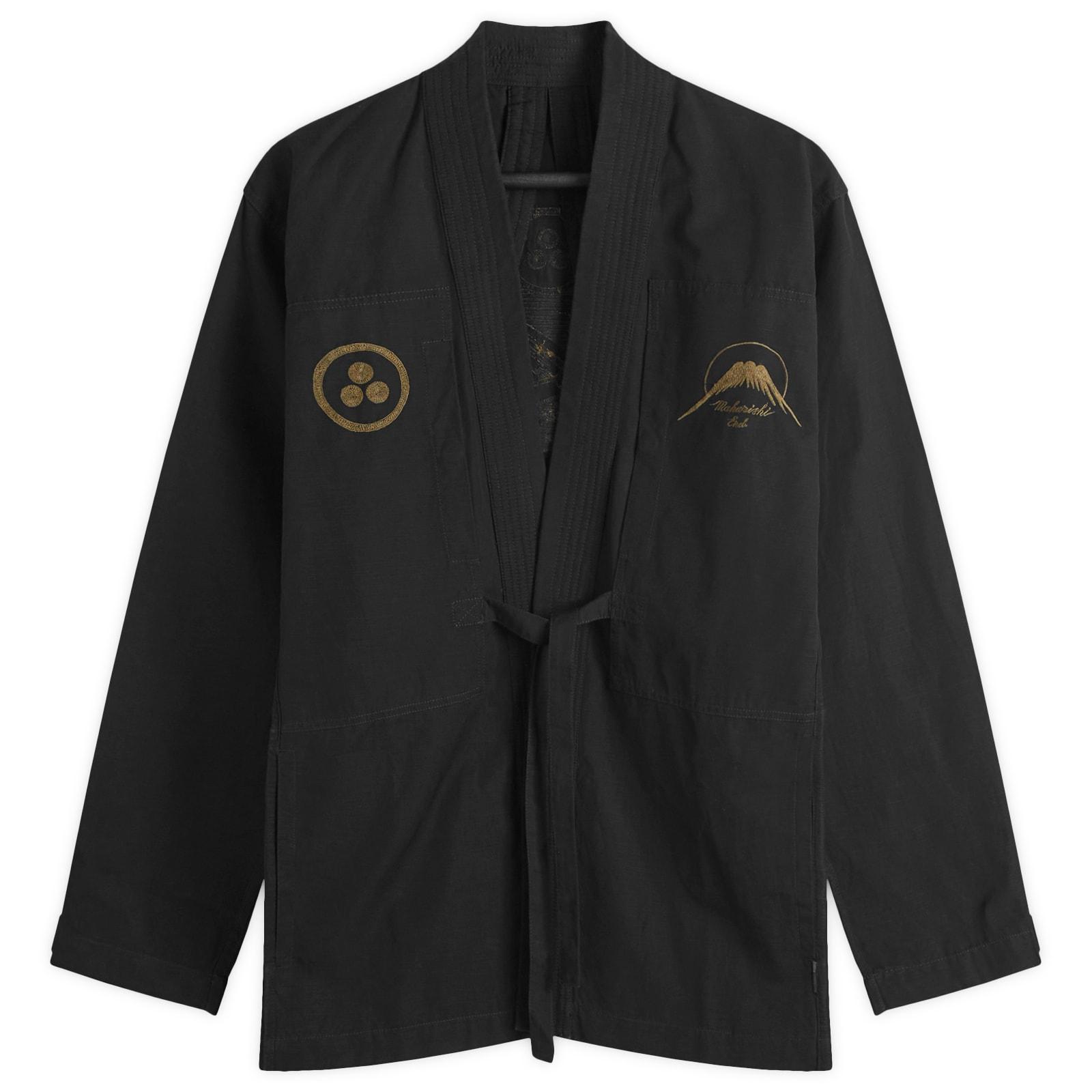 Maharishi End. X Mount Fuji Embroidered Kimono in Black for Men