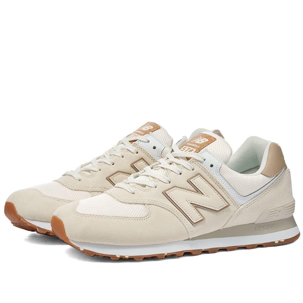 New Balance 574 / Tan Trainers in White | Lyst Canada