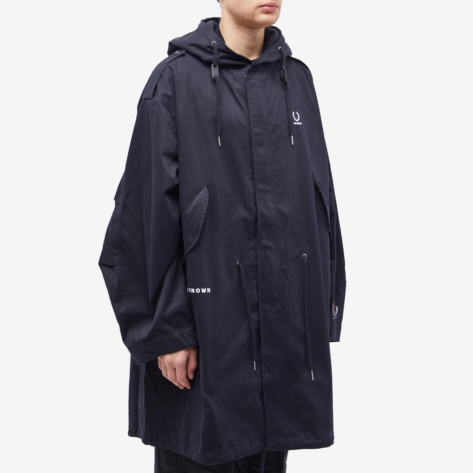 Fred Perry X Raf Simons Printed Patch Parka Jacket in Blue for Men Lyst UK